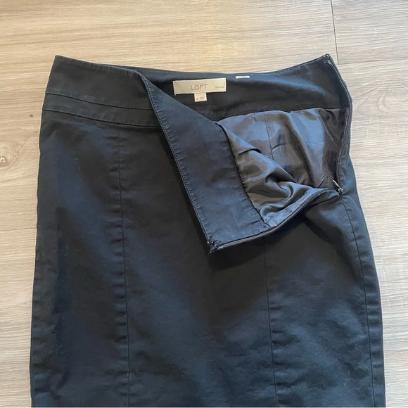 Ann Taylor Loft 0 petite black pencil skirt workwear - Picture 3 of 9
